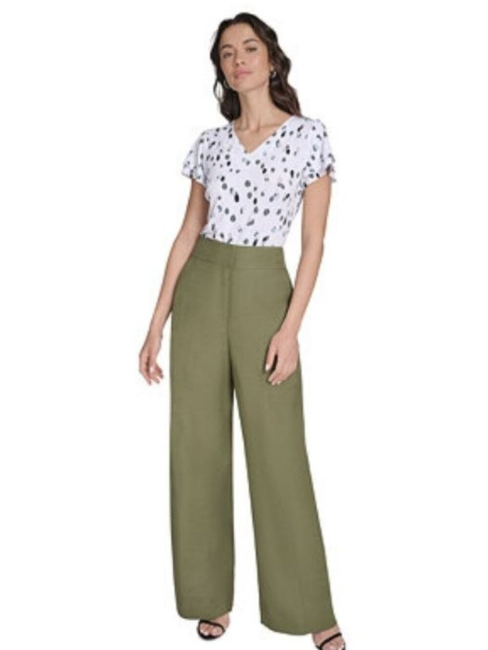 $109 Calvin Klein High-Rise Wide-Leg Pants Size 12